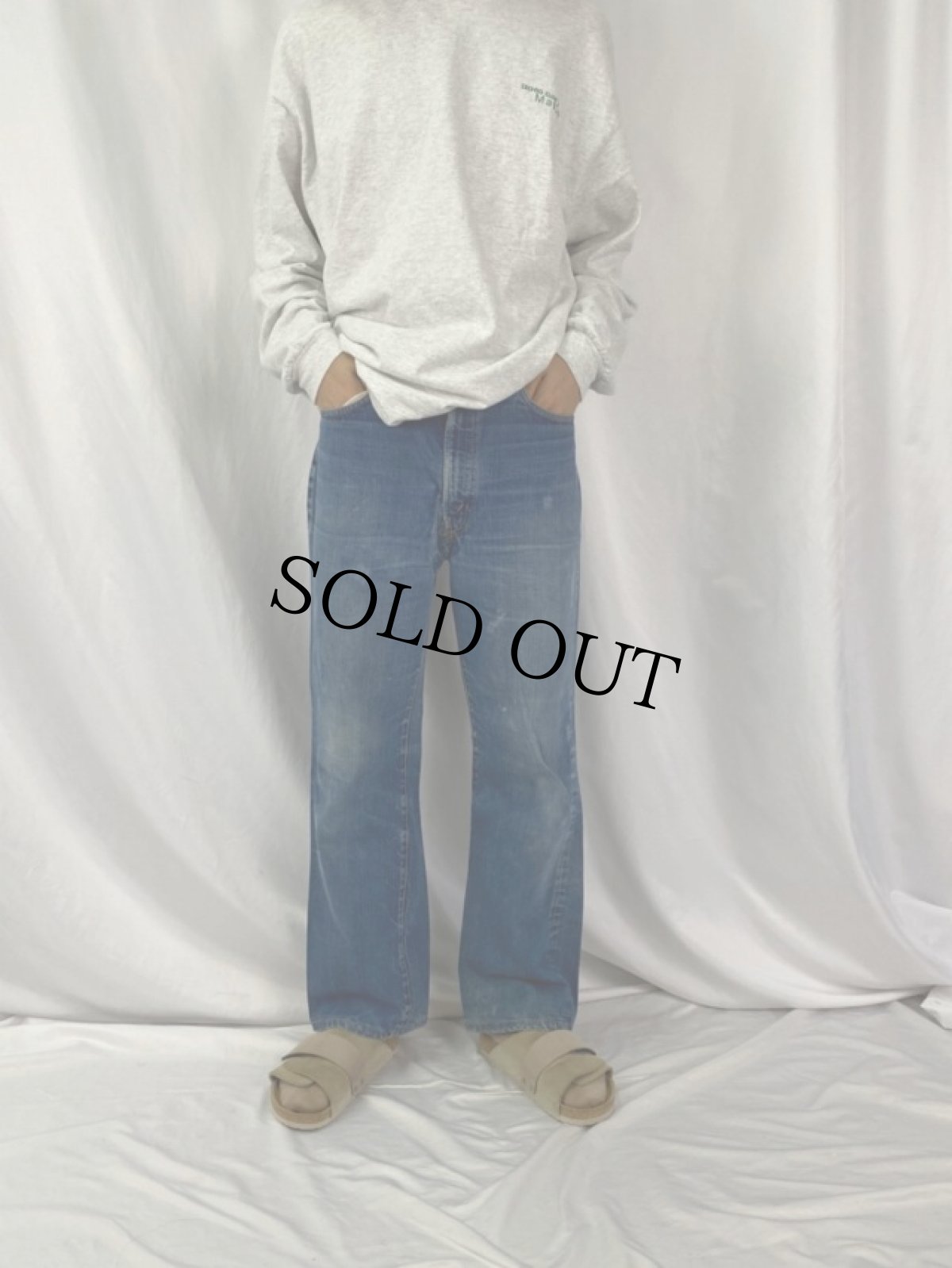 画像2: 70's Levi's 517 USA製 66single ブーツカットデニムパンツ W36 (2)