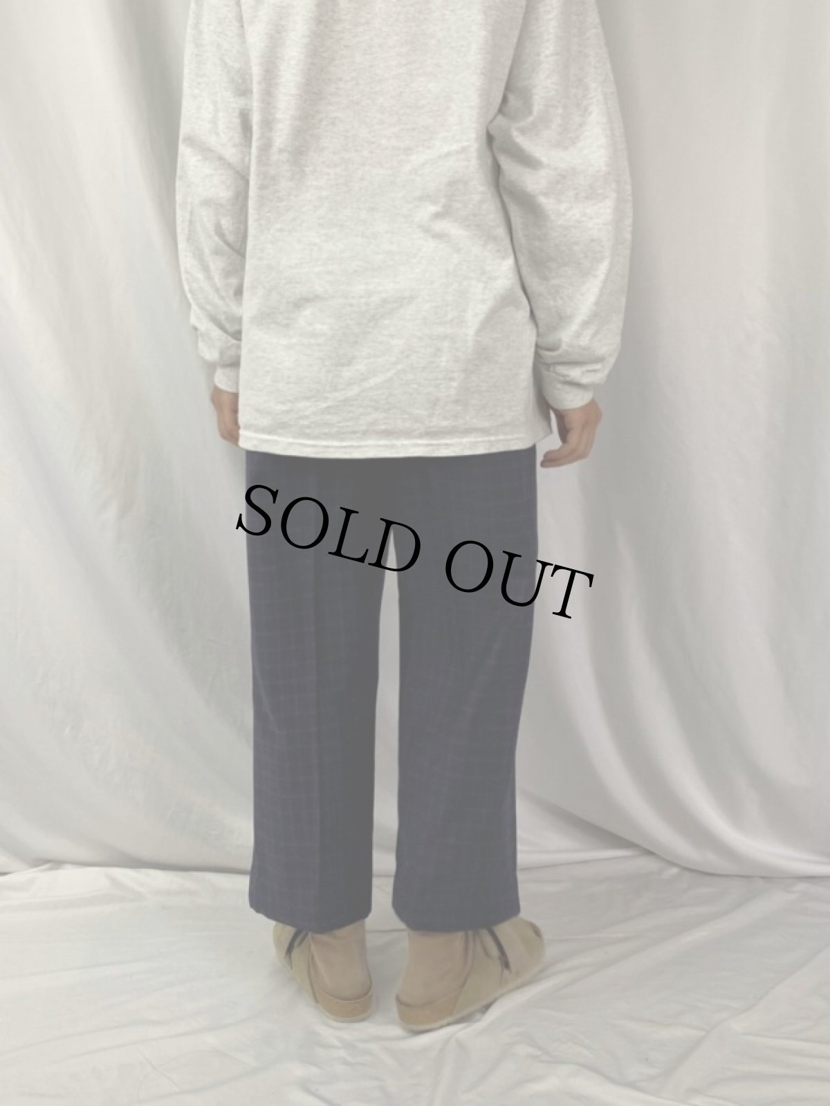 画像4: 50〜60's チェック柄 2タック スラックス W30 (4)