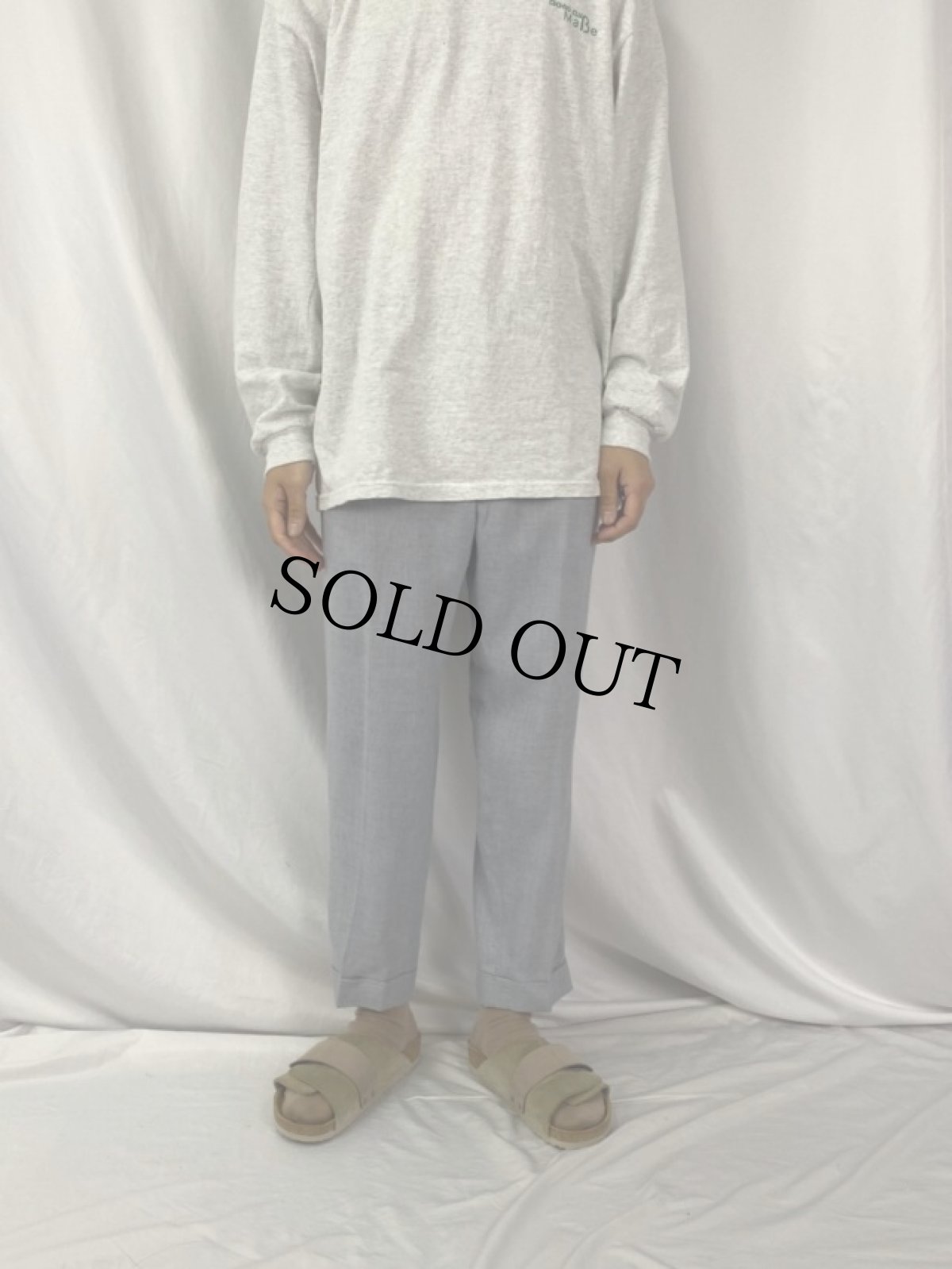 画像2: 60's 1タック レーヨンギャバジン スラックス W31 (2)