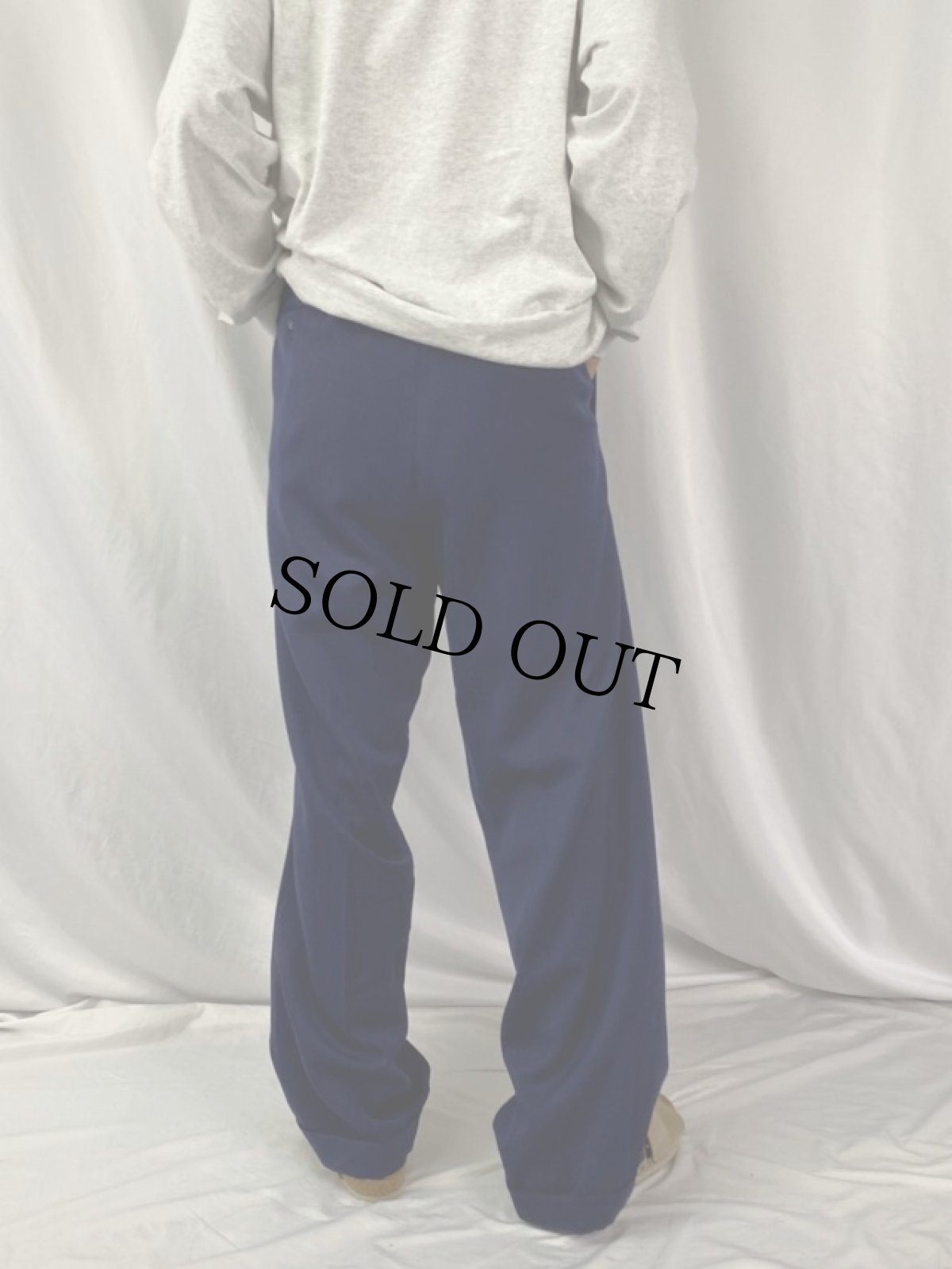 画像4: 60's 2タック レーヨンギャバジン スラックス W33 (4)