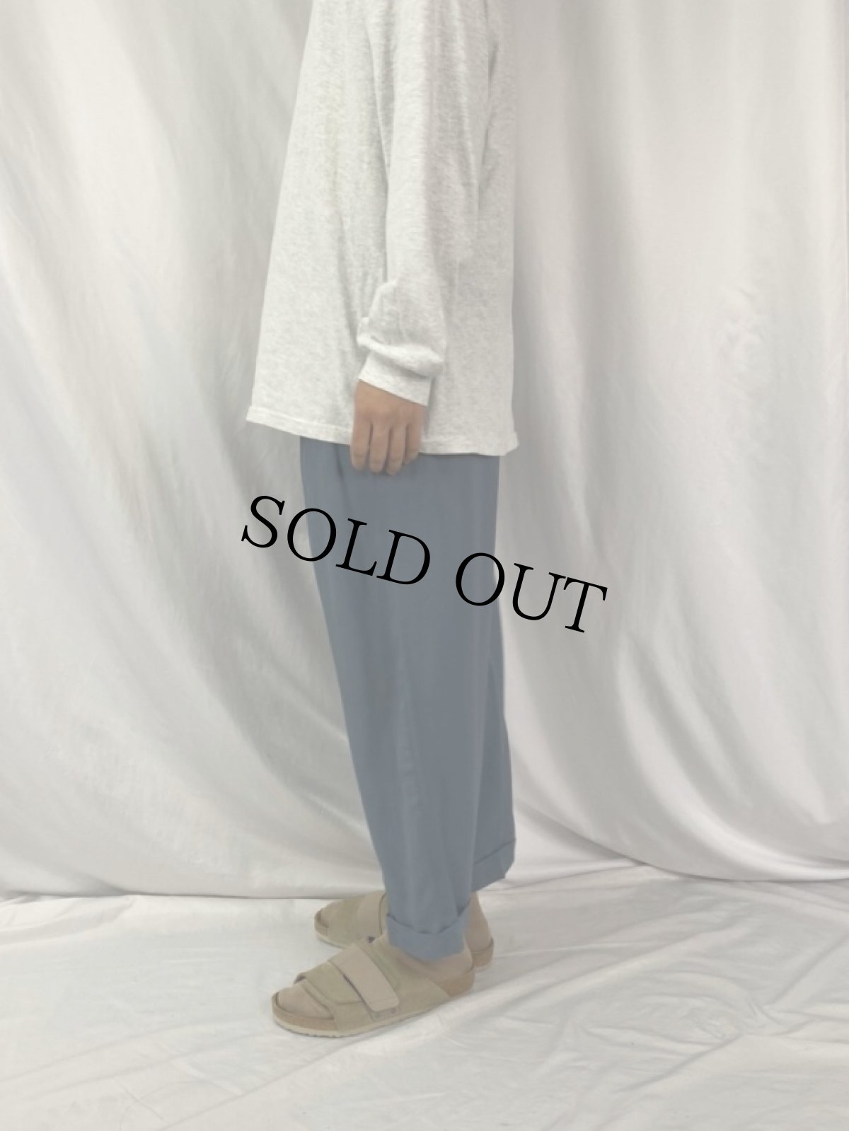 画像3: 60's 2タック レーヨンギャバジン スラックス W28 (3)