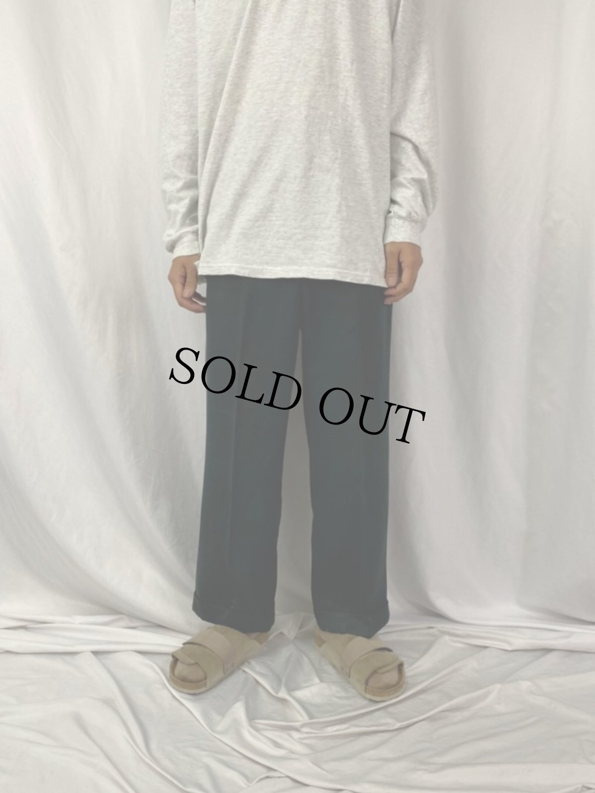 画像2: 60's ギャバジン スラックス W29 (2)