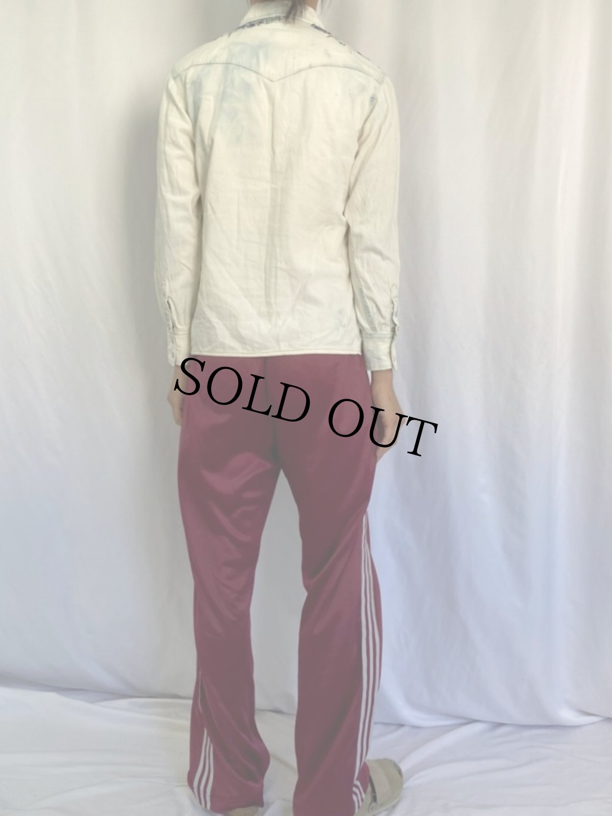 画像4: KAPITAL LEGS 刺し子×パッチワークデニムウエスタンシャツ M (4)