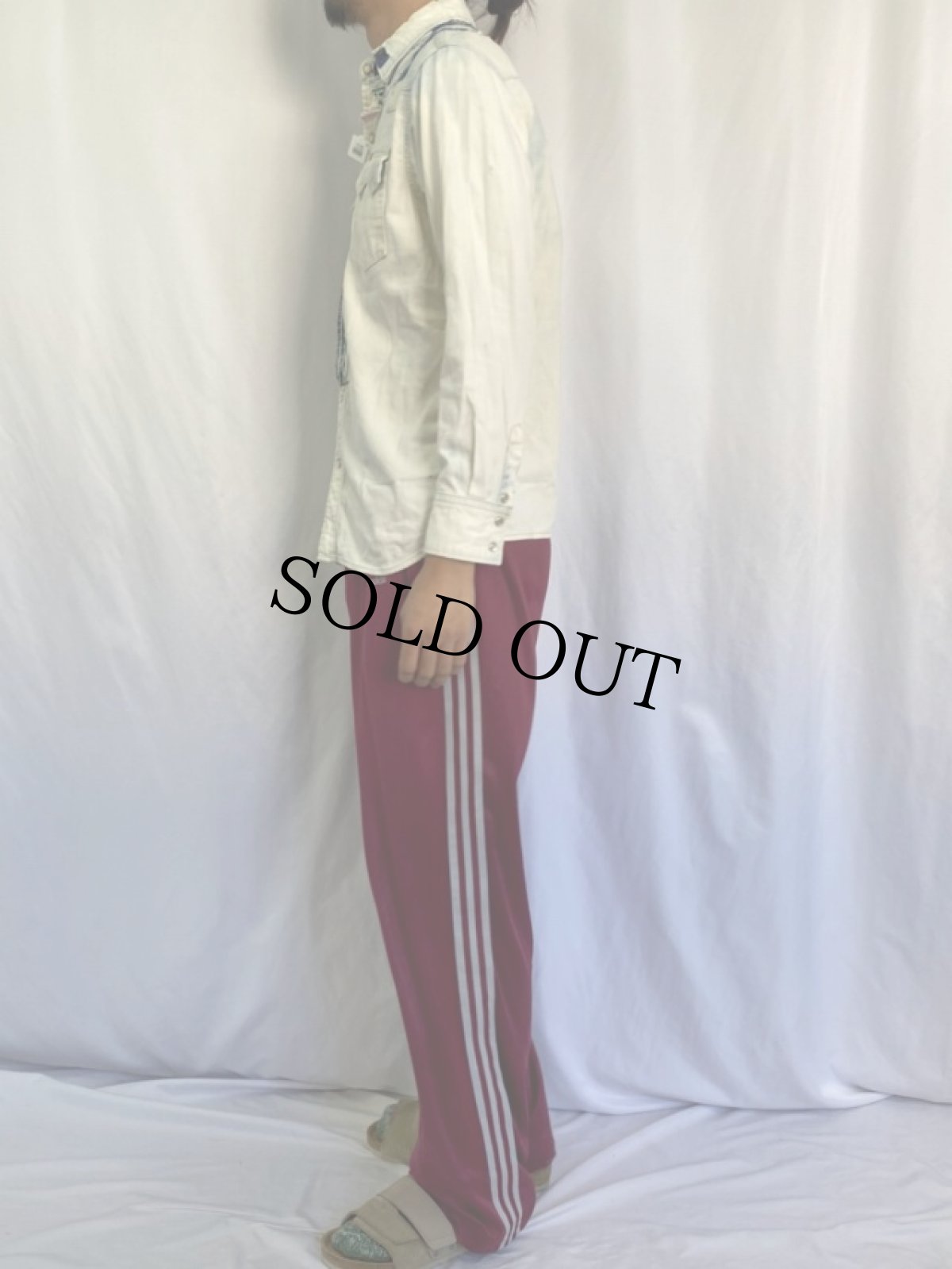 画像3: KAPITAL LEGS 刺し子×パッチワークデニムウエスタンシャツ M (3)