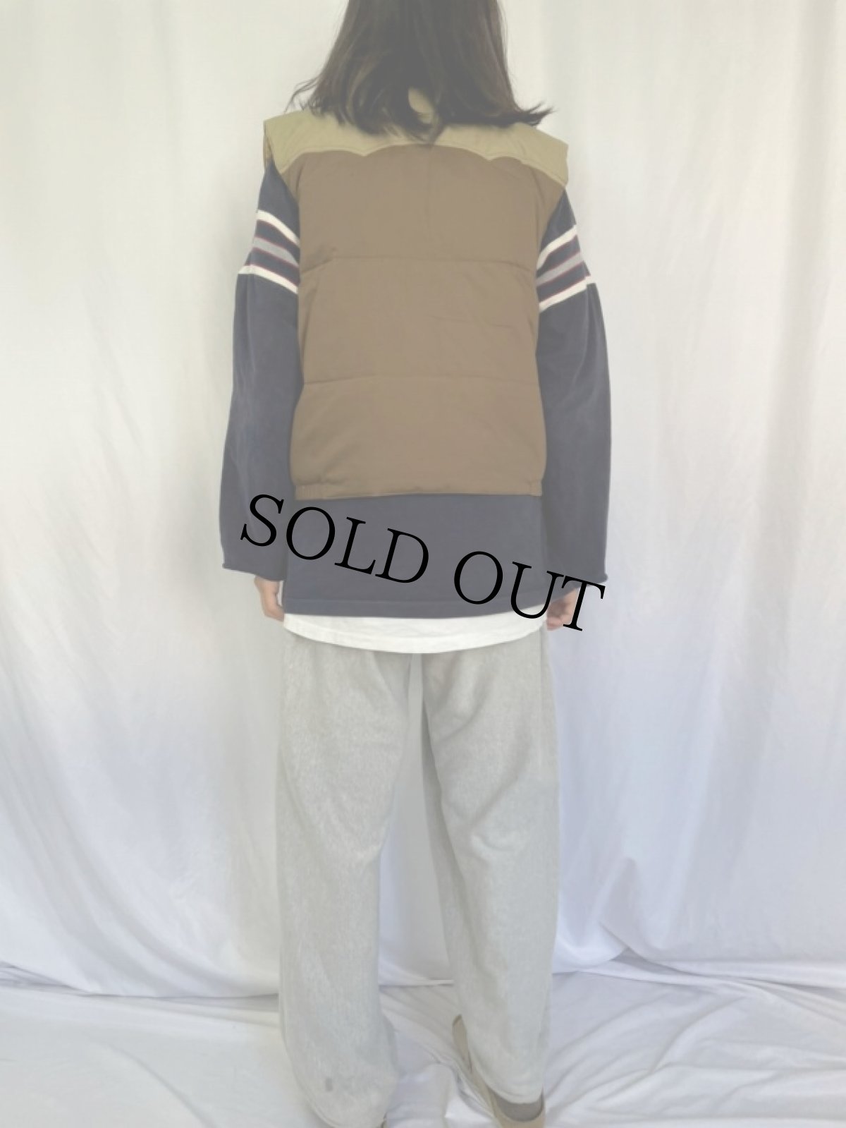 画像4: 80's Vanderbilt リバーシブル ウエスタンダウンベスト M (4)