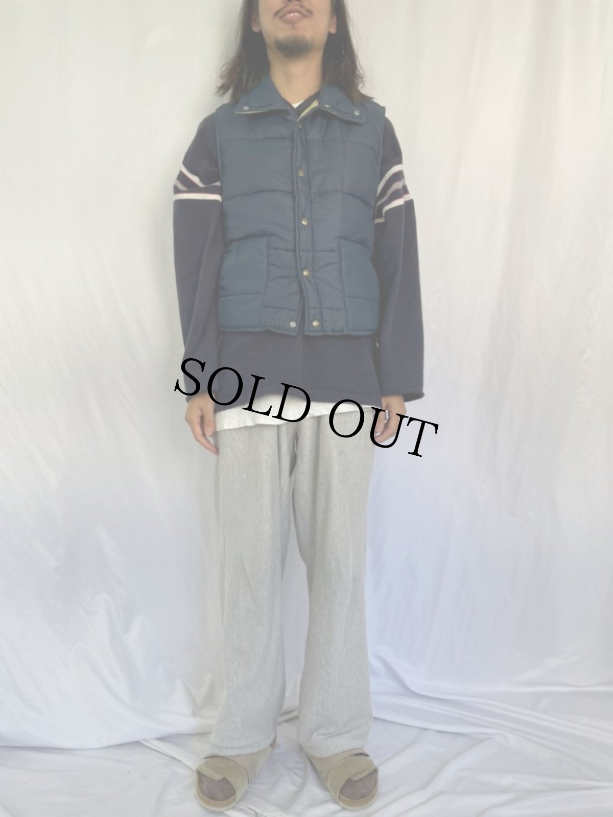 画像2: 70〜80's JCPenny ナイロンダウンベスト M (2)