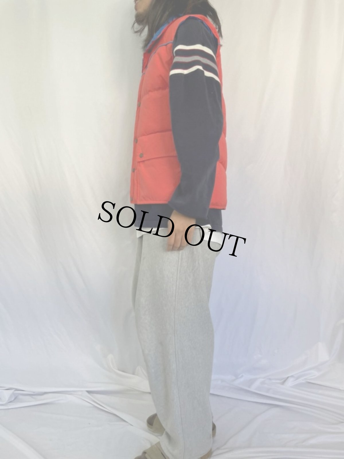 画像3: 70〜80's 1st DOWN ナイロンダウンベスト M (3)