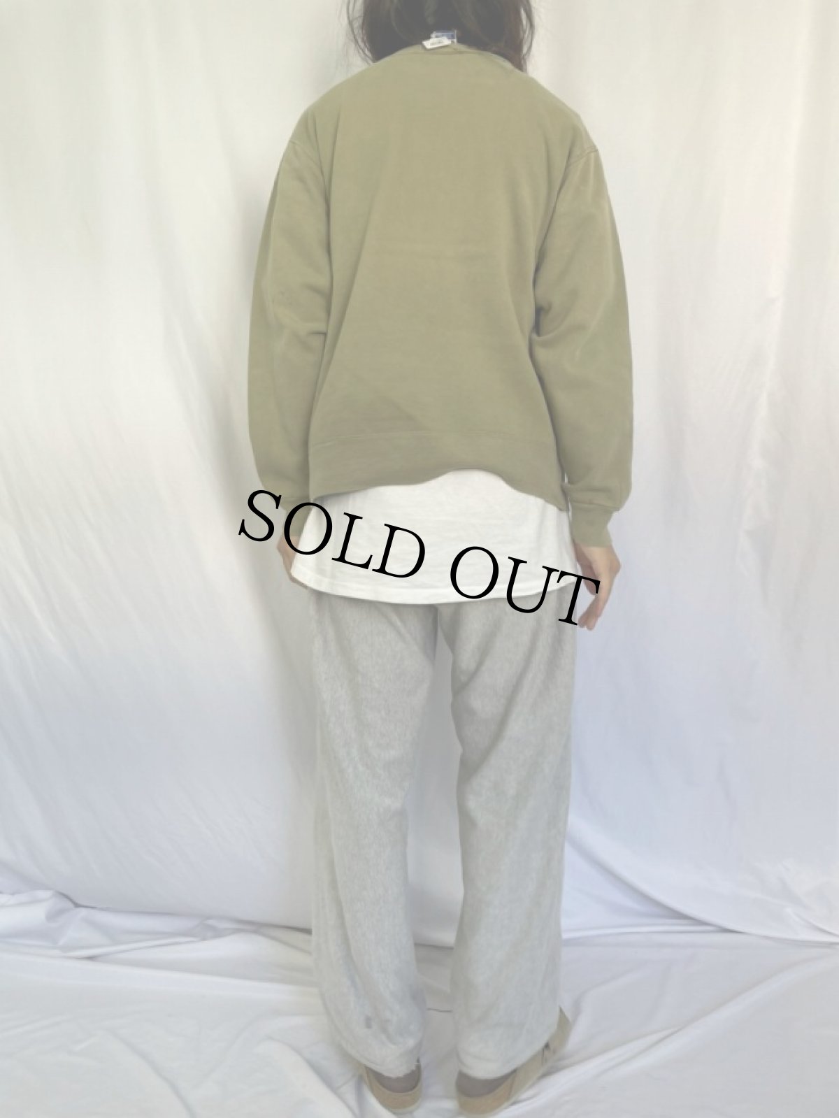 画像4: 90's Champion USA製 インサイドアウトロゴ刺繍 前V スウェット L (4)