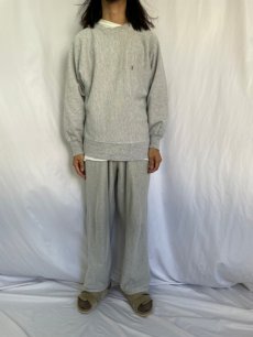 画像2: 80's Champion REVERSE WEAVE トリコタグ USA製 ロゴ刺繍スウェット L (2)