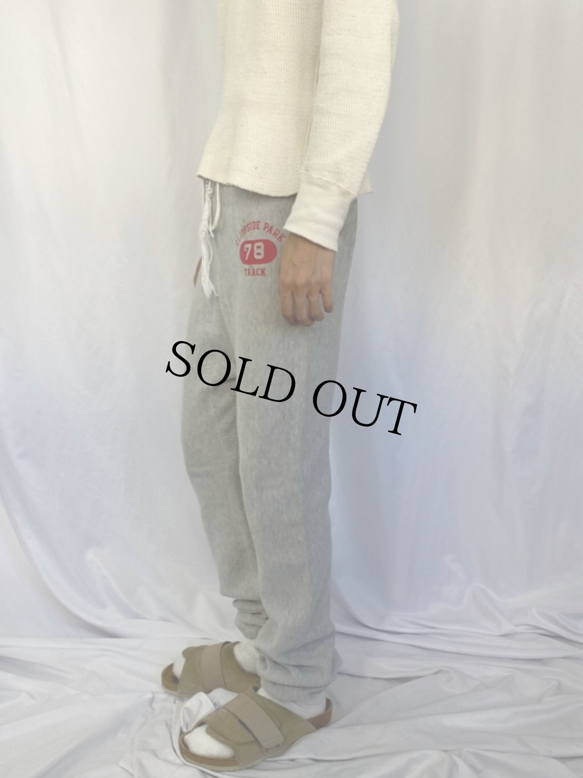 画像3: 80's Champion REVERSE WEAVE トリコタグ USA製 "CLIFFSIDE PARK TRACK" プリントスウェットパンツ L (3)