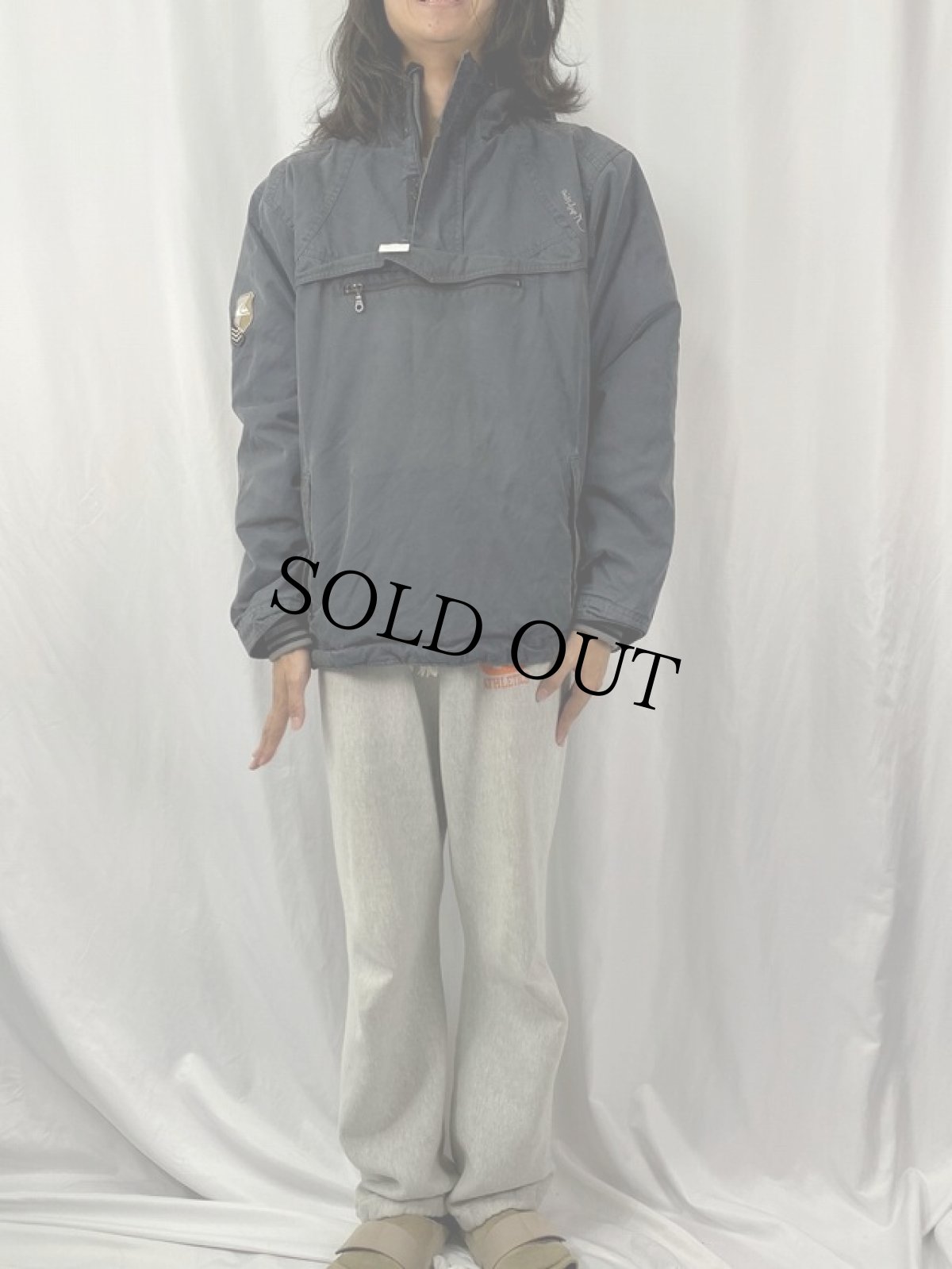 画像2: 90's QUICKSILVER 中綿入り アノラックパーカー L (2)