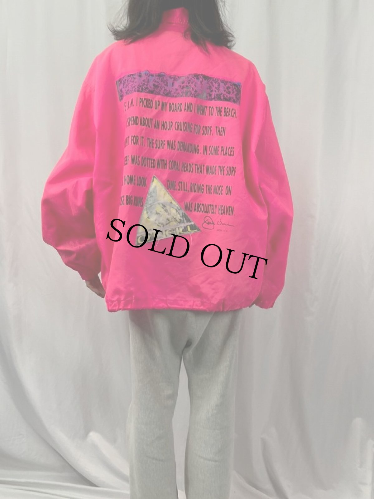 画像4: 80's O'NEILL "SUMMERTIME CLASSIC 1989" プリントコーチジャケット XL (4)