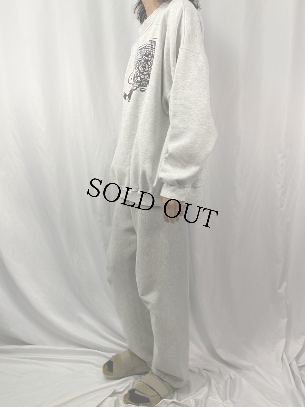 画像3: 90's〜 SNOOPY キャラクタープリント ラグランスウェット 2XL (3)