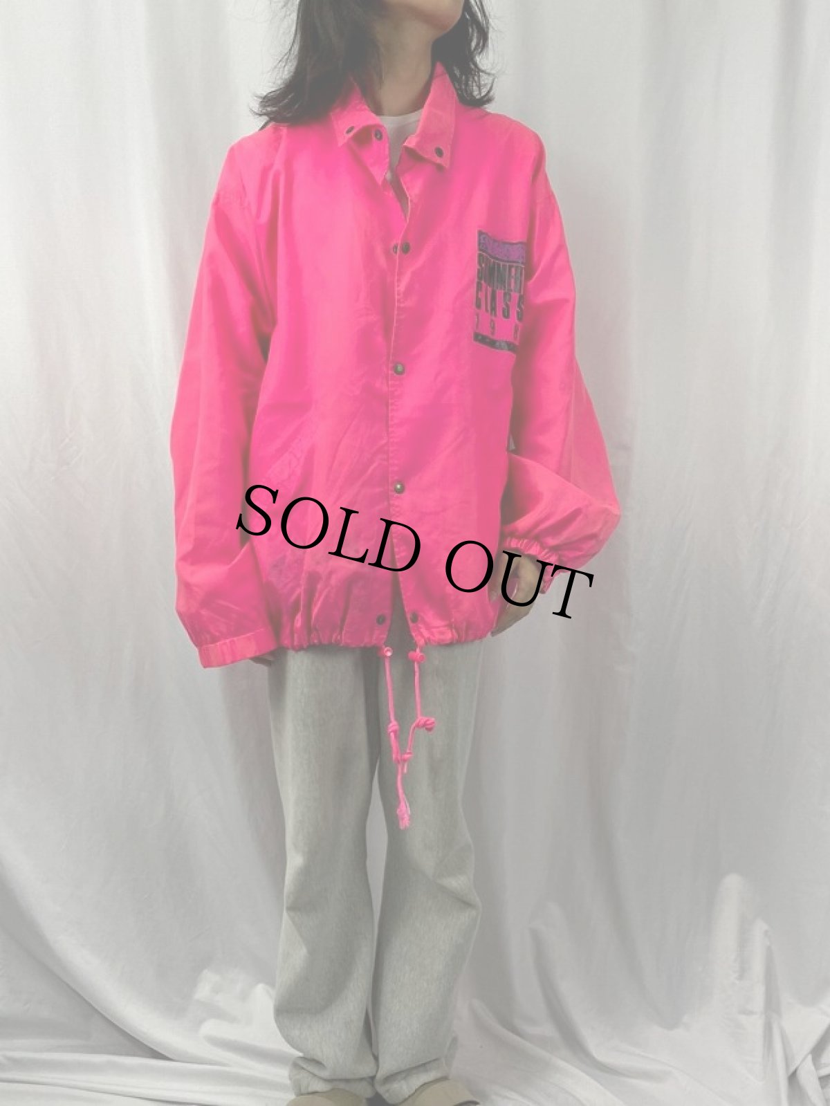 画像2: 80's O'NEILL "SUMMERTIME CLASSIC 1989" プリントコーチジャケット XL (2)