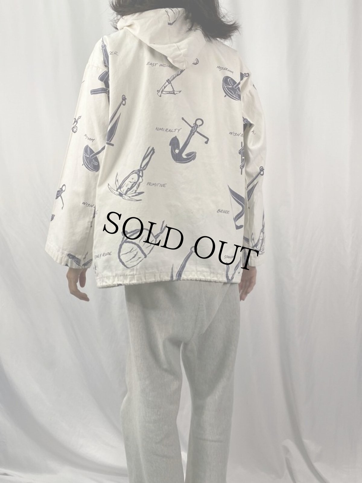 画像4: 80's〜90's MICHIGAN RAG 総柄 パーカー S/M (4)