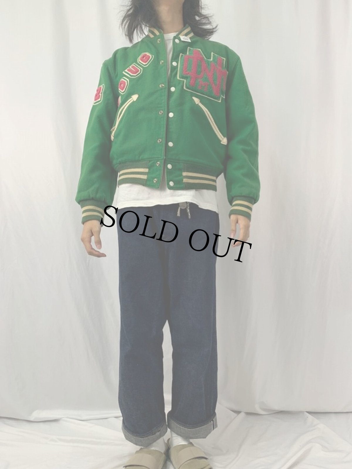 画像3: 50's〜 BUTWIN JACKET パッチ付き リバーシブルスタジャン SIZE44 (3)