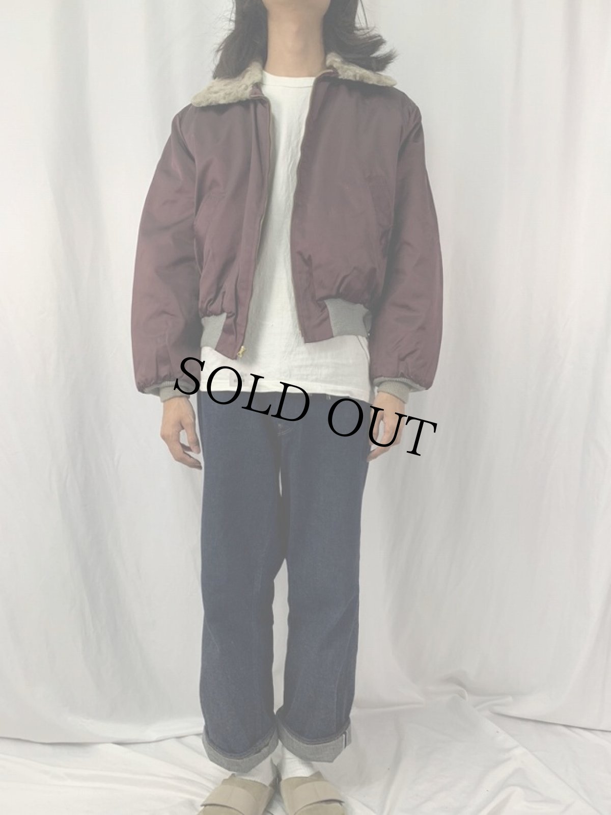 画像2: 50's Penney's キルティングライナー ボアジップジャケット (2)