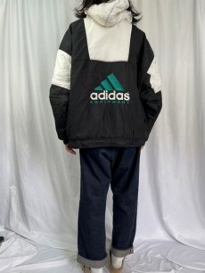 画像4: 90's adidas EQUIPMENT 中綿入り ロゴ刺繍ジップジャケット XL (4)