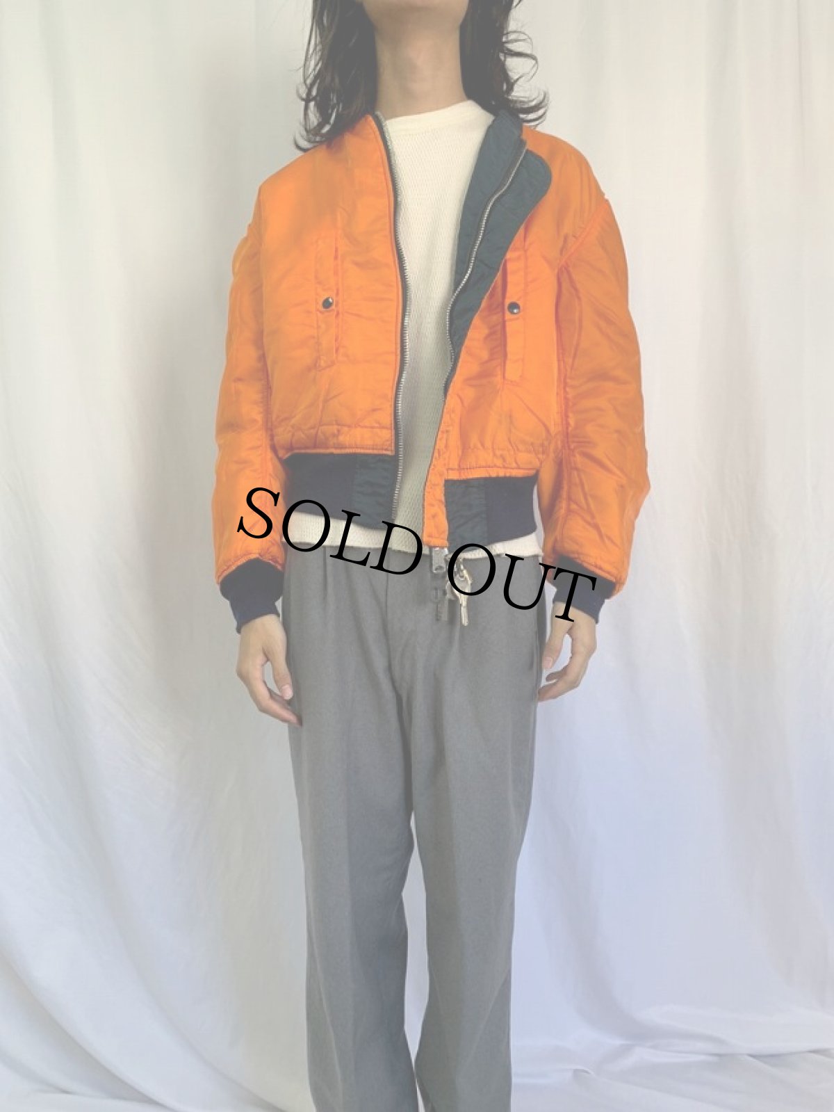 画像5: 90's〜 民間品 ALPHA INDUSTRIES,INC. MA-1 USA製 フライトジャケット XL NAVY (5)