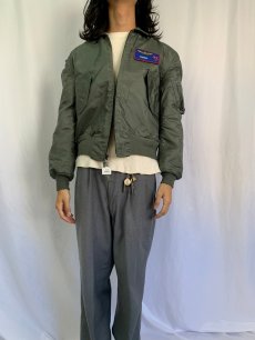 画像3: 90's U.S.AIR FORCE CWU-36/P パッチ付き フライトジャケット M (3)