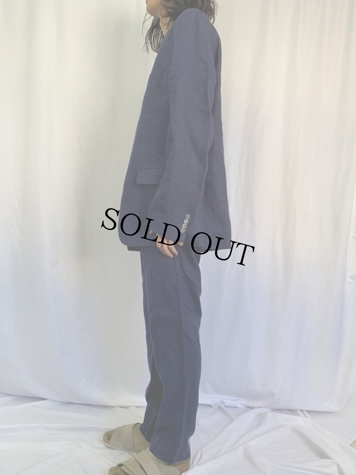 画像3: LAUREN RALPH LAUREN リネンテーラードジャケット/スラックス SETUP L (3)