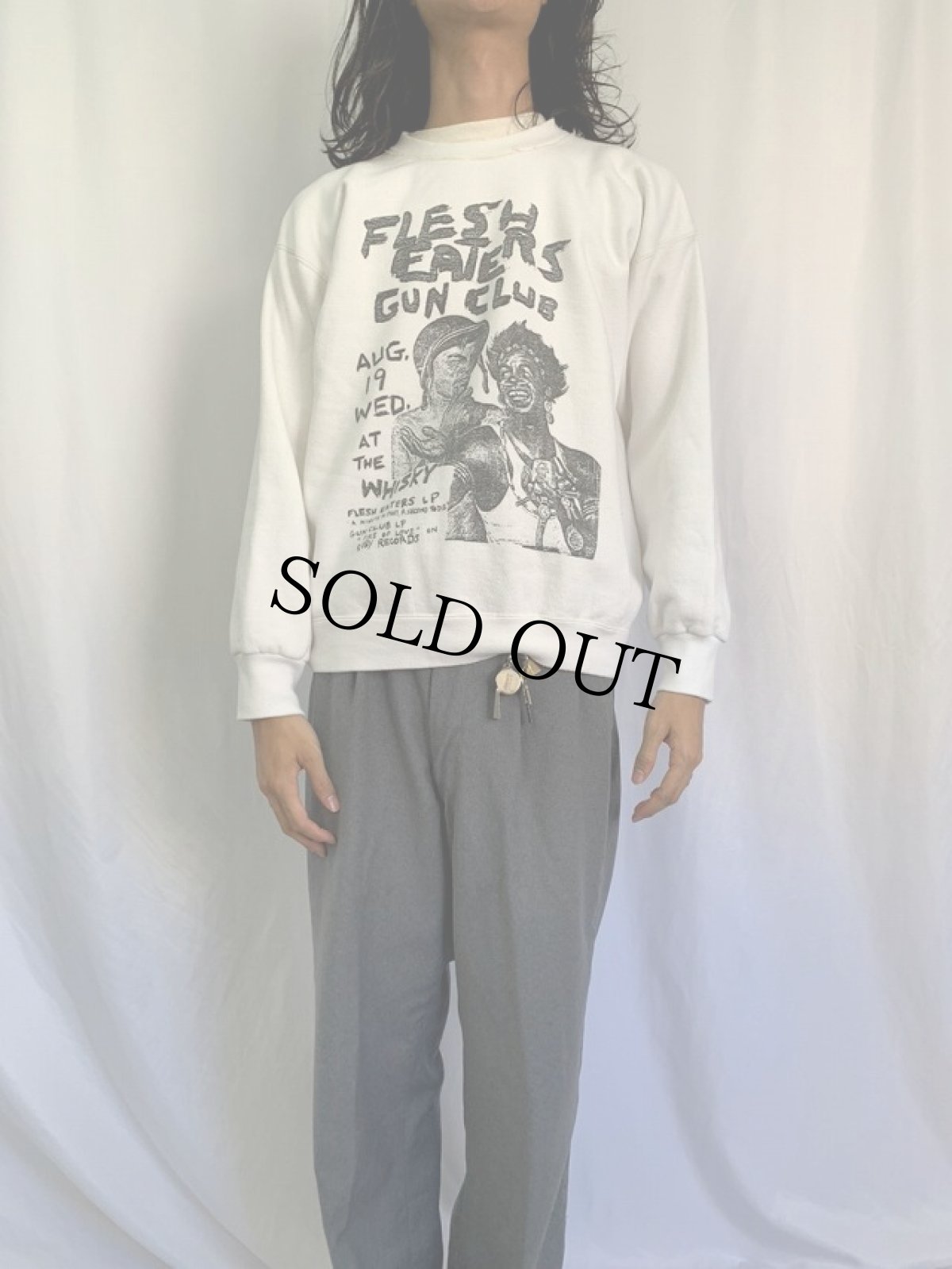 画像2: 80's FLESH EATERS USA製 "THE GUN CLUB" パンクロックバンド プリントスウェット XL (2)