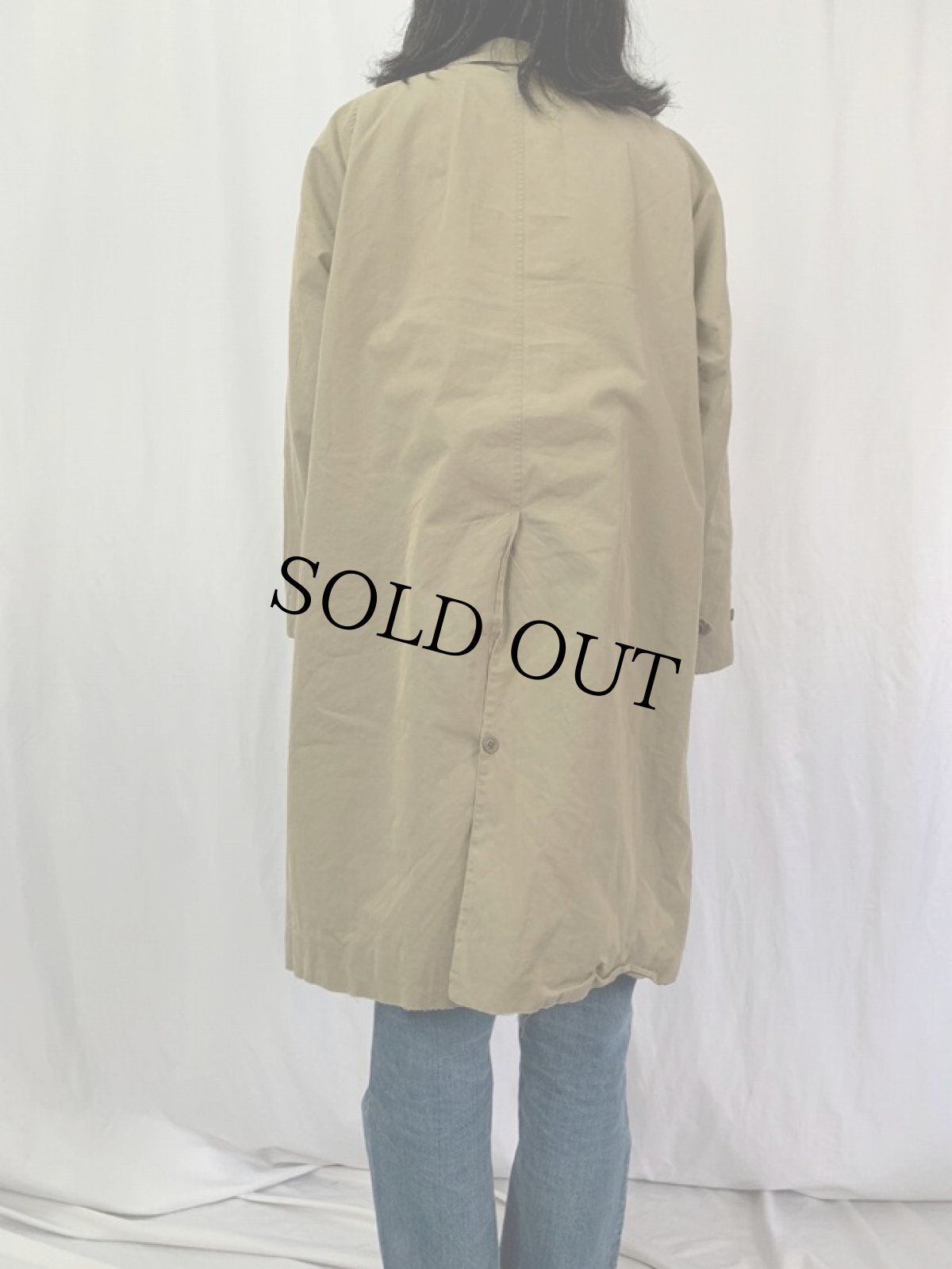 画像4: 80's Burberrys ENGLAND製 一枚袖 バーバリークロス ステンカラーコート (4)