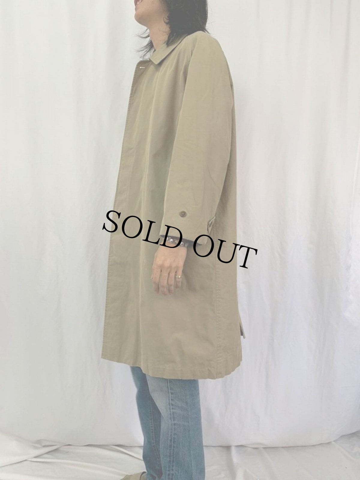 画像3: 80's Burberrys ENGLAND製 一枚袖 バーバリークロス ステンカラーコート (3)