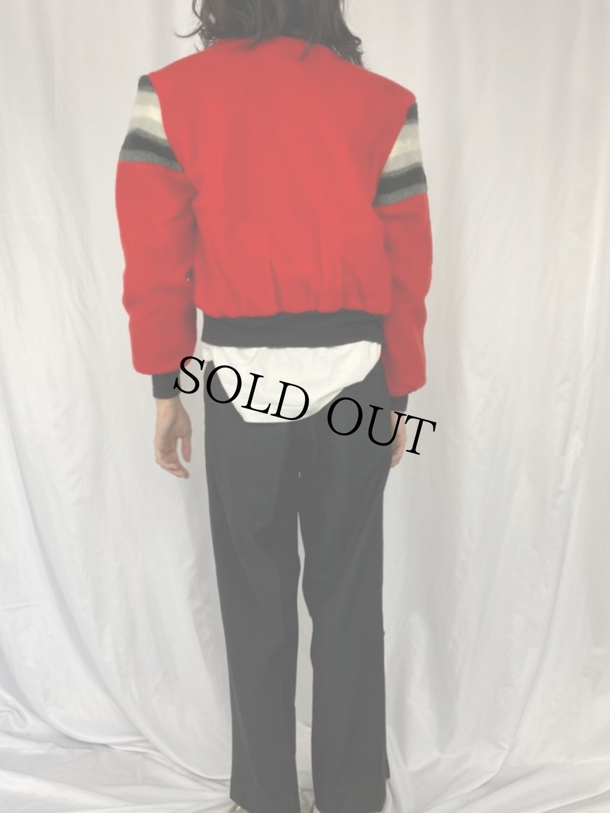 画像4: 60's ボーダー柄 フリース×ナイロン リバーシブルジャケット (4)