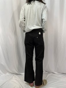 画像4: 80's Levi's 517 コーデュロイフレアパンツ BLACK W35 (4)