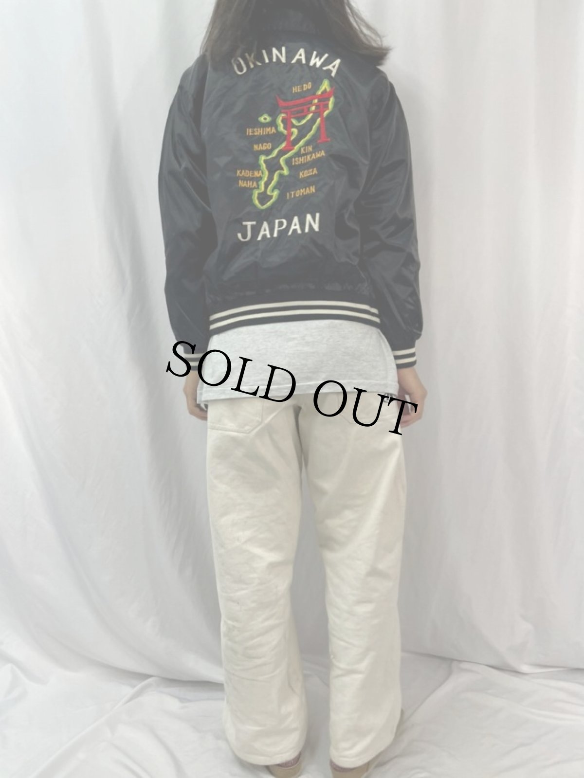 画像4: "OKINAWA JAPAN" スーベニアジャケット BLACK (4)