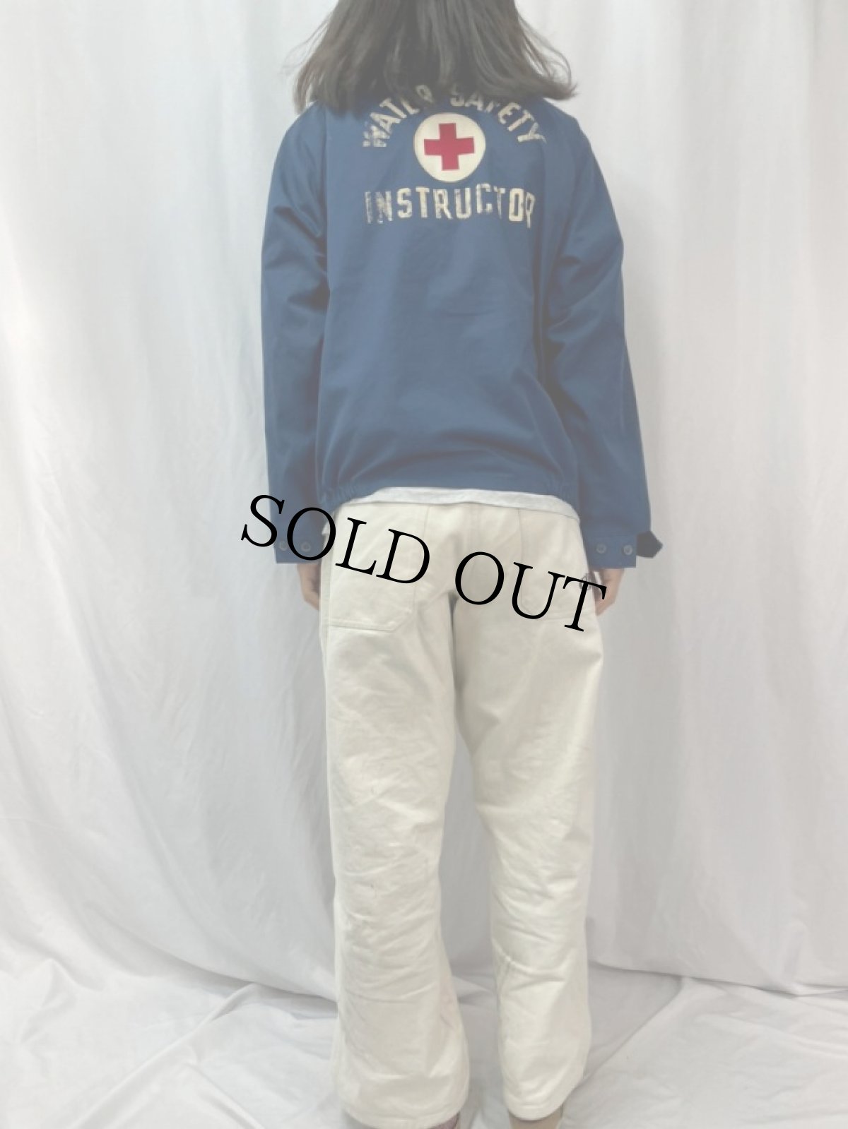 画像4: 70's "WATER SAFETY INSTRUCTOR" チェーン刺繍×ワッペン スイングトップ L (4)