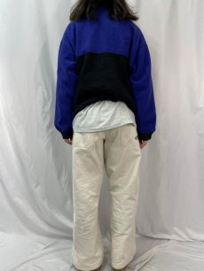 画像4: 90's GAP USA製 "GP TECH" 2トーンカラー ハーフジップフリースジャケット L (4)