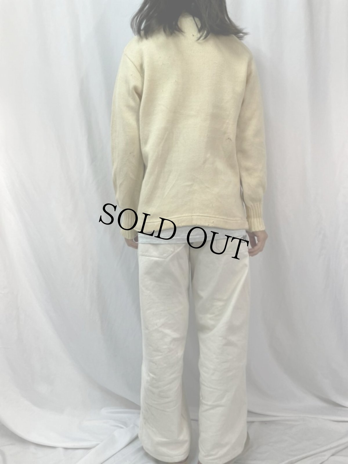 画像4: 50〜60's LA SALLE PROCURE レタードニットカーディガン SIZE44 (4)