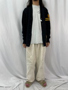 画像2: 50's Allion Knit レタードニットカーディガン BLACK (2)