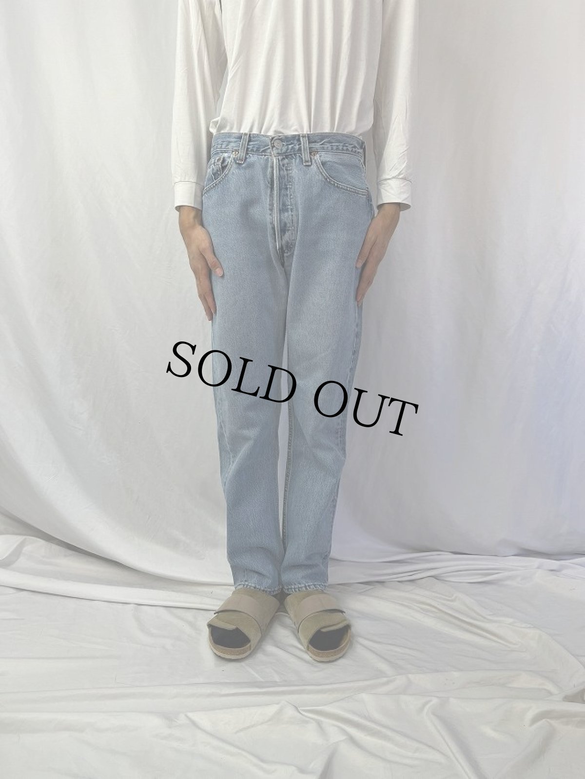 画像2: 90's Levi's 501 USA製 デニムパンツ W30 (2)