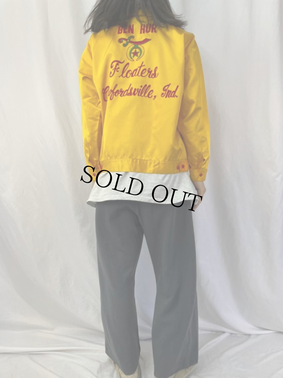 画像4: 60's "BEN HUR" シュライナーズ チェーン刺繍 レーヨンジャケット (4)