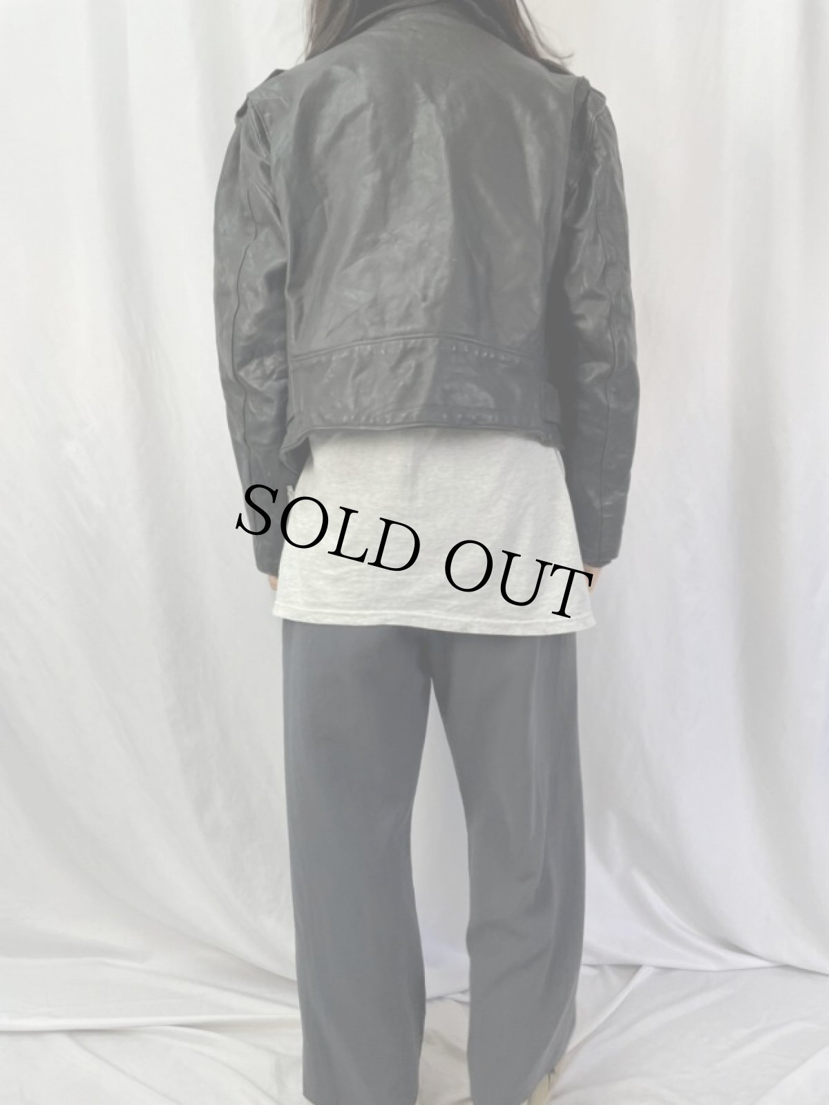 画像4: 70〜80's ダブルライダースジャケット SIZE 46 (4)