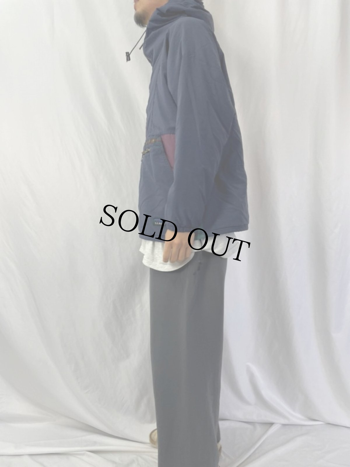 画像3: 90's L.L.Bean USA製 中綿入り ナイロンアノラックパーカー L (3)