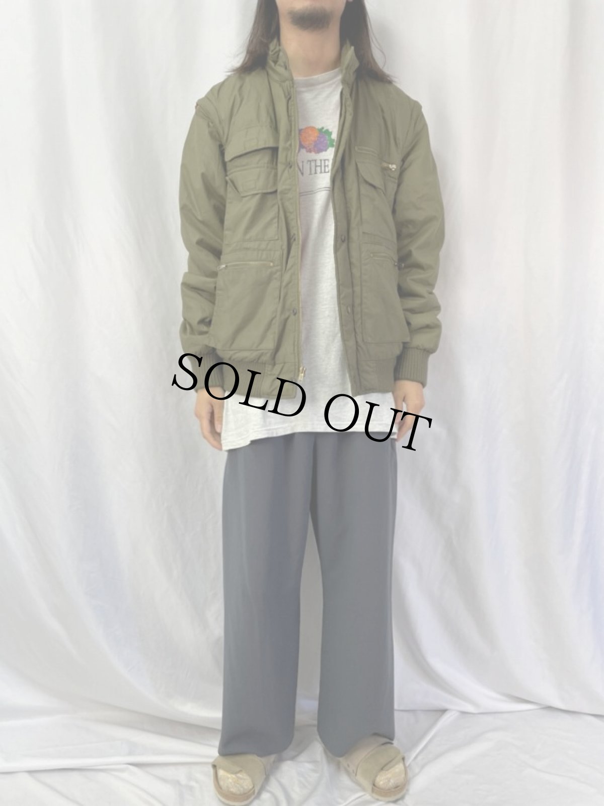 画像2: 80's Chess King 中綿入り ドッキングジャケット (2)