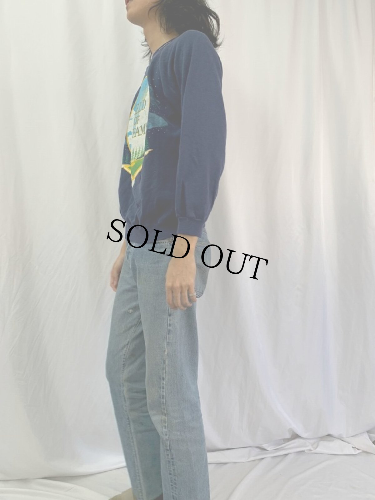 画像3: 80's MCA HOME VIDEO USA製 "FIELD OF DREAM" 映画プリント ラグランスウェット L (3)