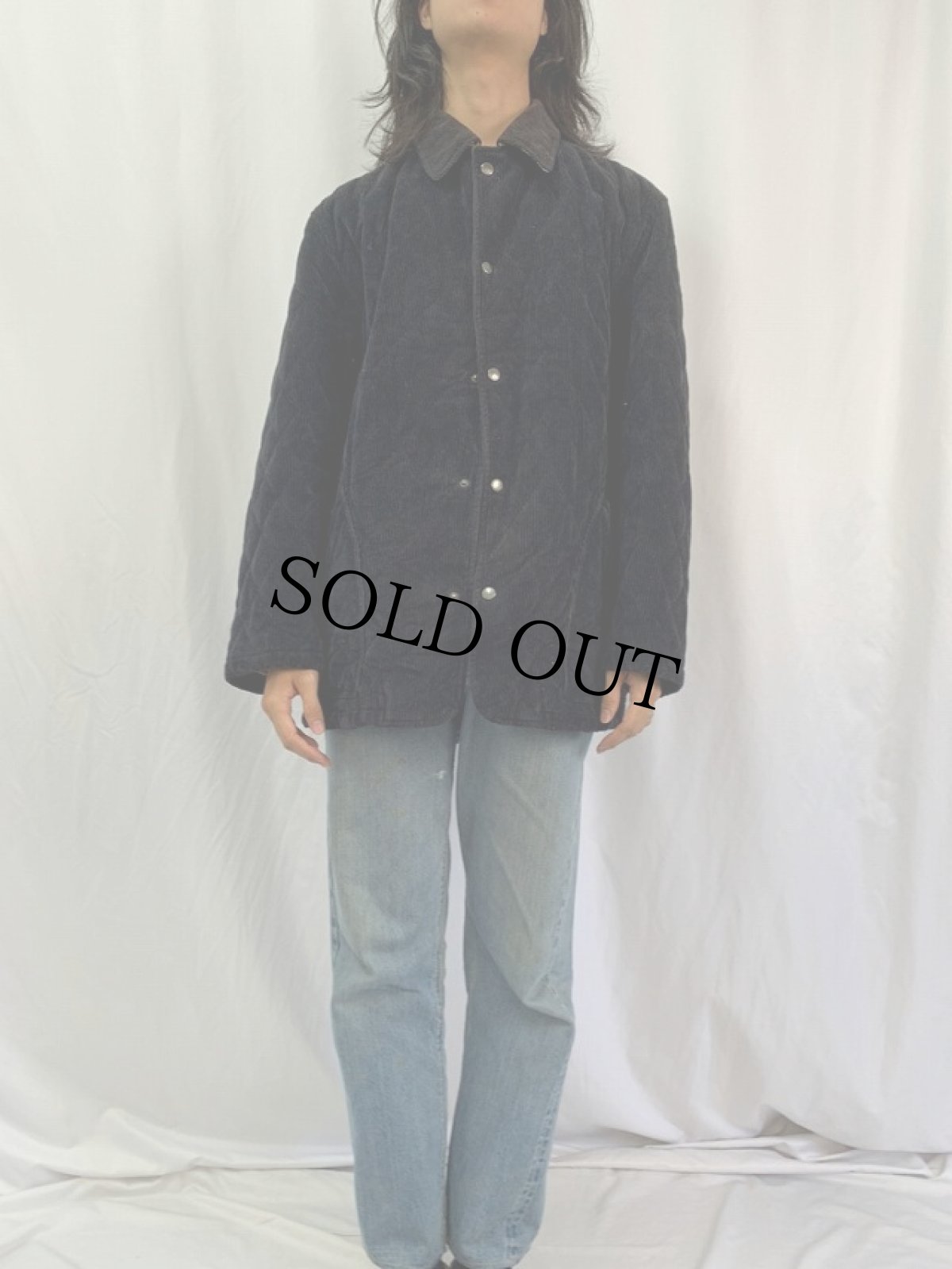 画像2: BURBERRY LONDON El Corte Ingl?s別注 コーデュロイキルティングジャケット SIZE 4 (2)