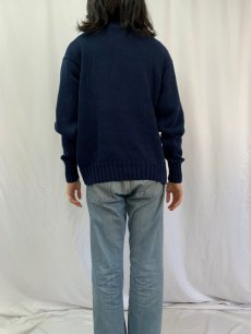 画像4: 80〜90's POLO COUNTRY RALPH LAUREN 星条旗柄 コットンニットセーター NAVY L (4)