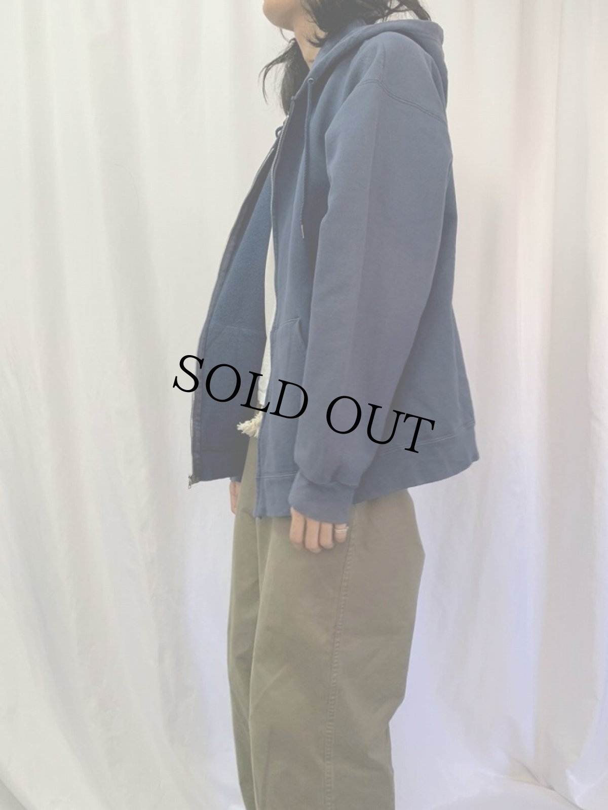 画像3: 90's〜 IBM コンピューター企業 ロゴプリント スウェットジップパーカー L (3)