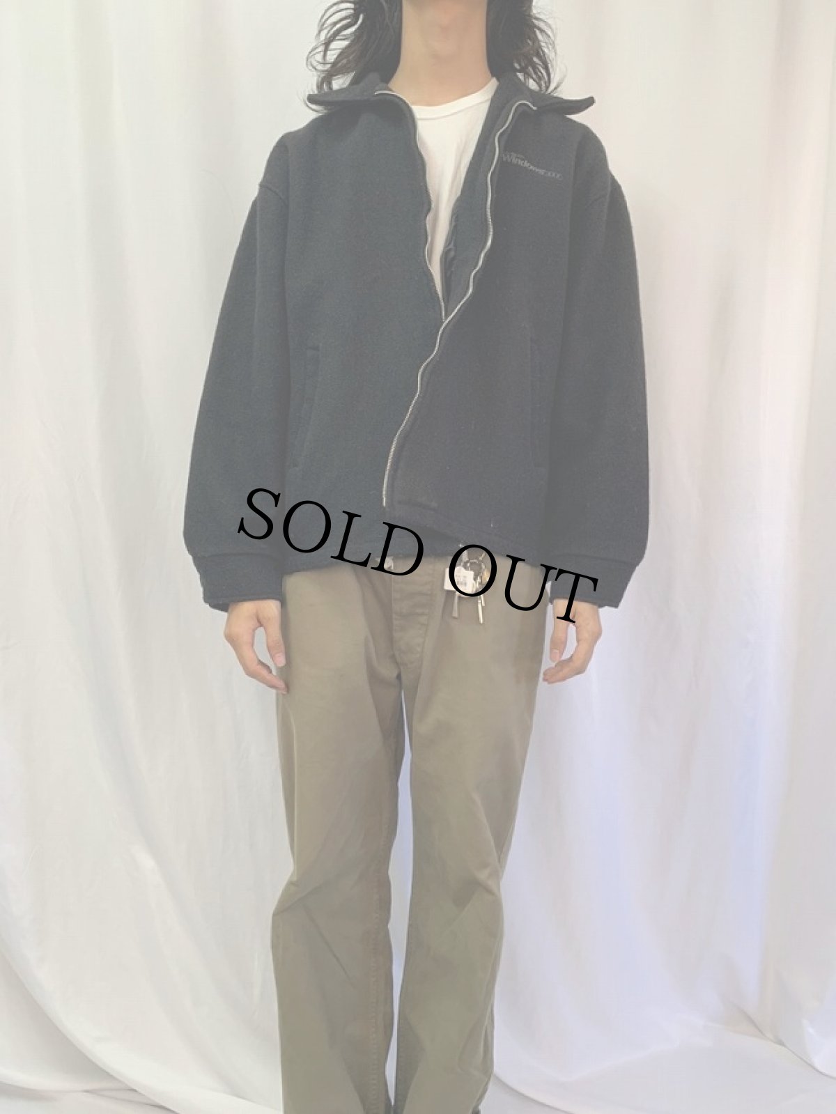 画像3: 2000 Windows CANADA製 ロゴ刺繍 ウールジャケット XL (3)