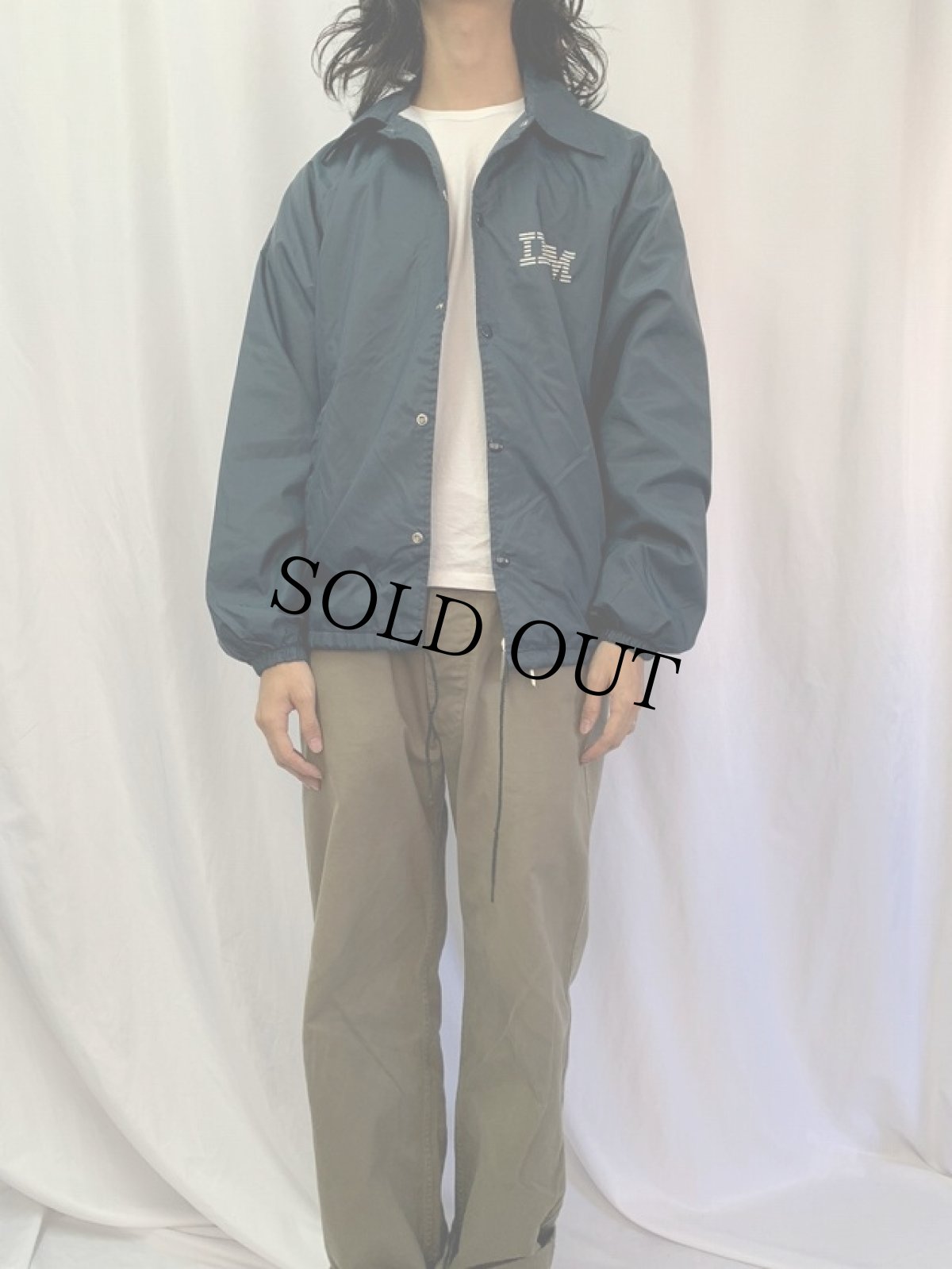 画像2: 90's IBM USA製 コンピューター企業 ロゴプリントコーチジャケット L (2)