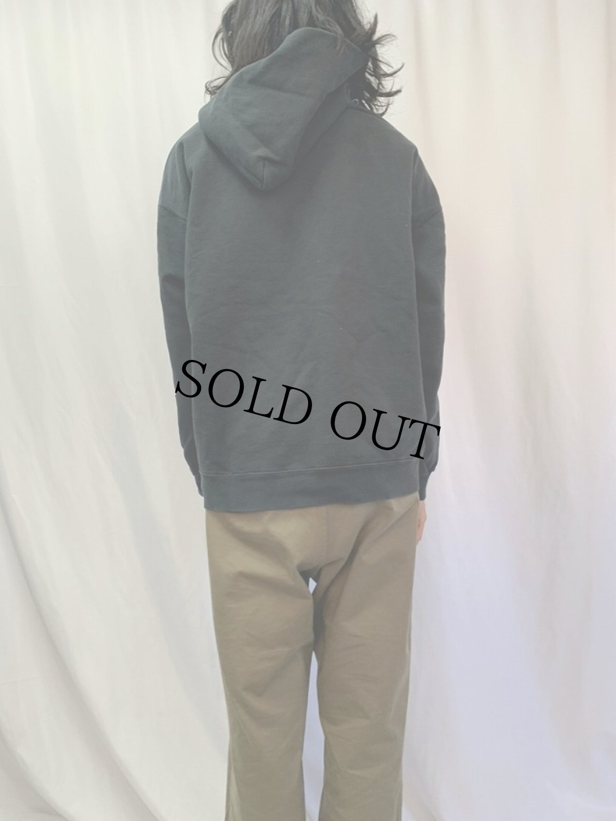 画像4: Apple コンピューター企業 ロゴプリントスウェットフーディー BLACK L (4)