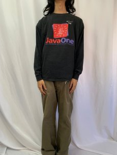 画像2: 90's JAVA USA製 "Java One" コンピューター企業 ロゴプリントロンT BLACK XL (2)