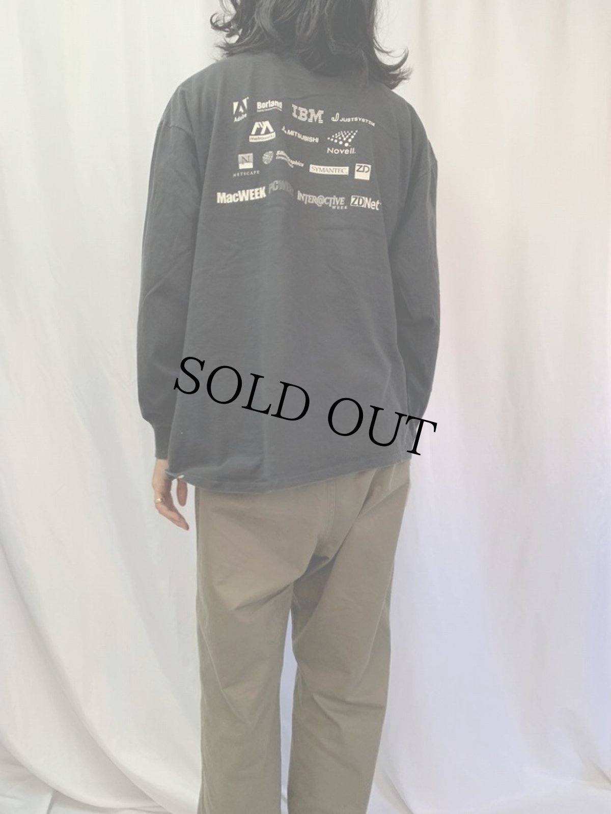 画像4: 90's JAVA USA製 "Java One" コンピューター企業 ロゴプリントロンT BLACK XL (4)