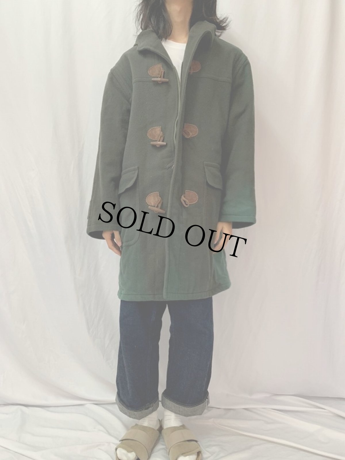 画像2: 80〜90's L.L.Bean USA製 メルトンダッフルコート L (2)